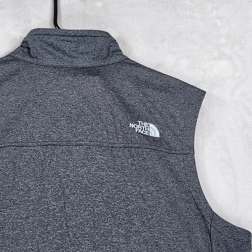 The North Face Vest Mens XL Gray Softshell Fleece Full Zip Outdoor NF0A3LGZ
